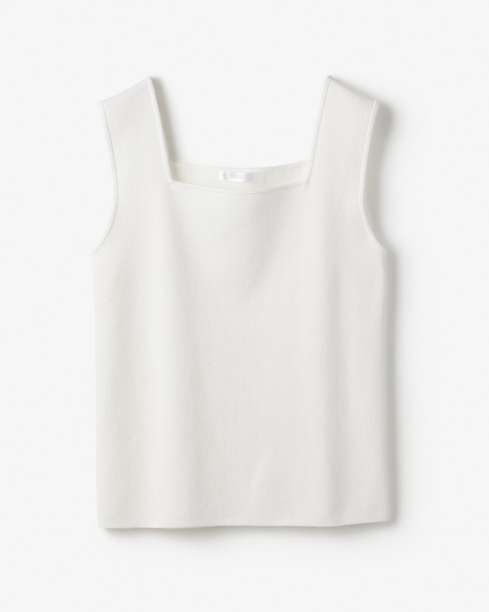 総針ニット・インナースクエアタンク