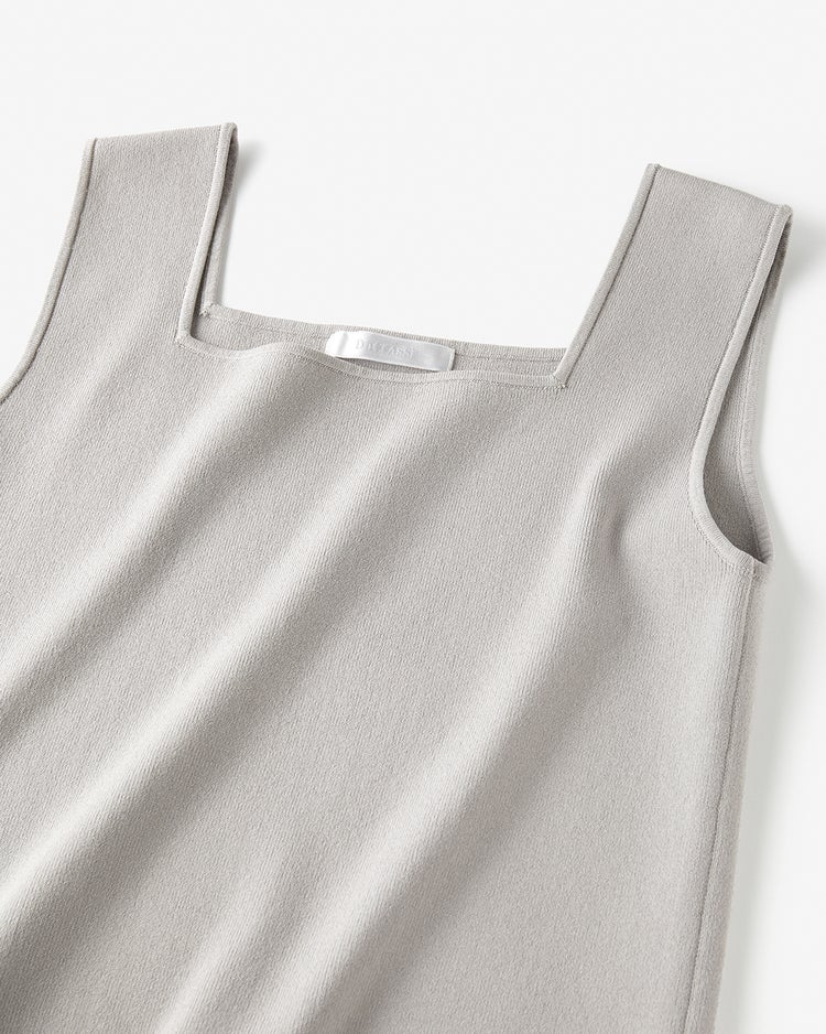 総針ニット・インナースクエアタンク 詳細画像 アイスグレー 2