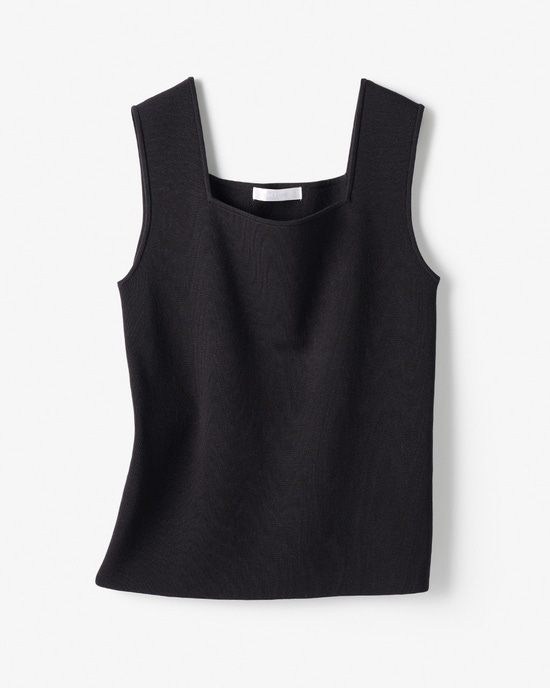 総針ニット・インナースクエアタンク