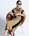 コットンニット・メッシュポロワンピース 詳細画像
