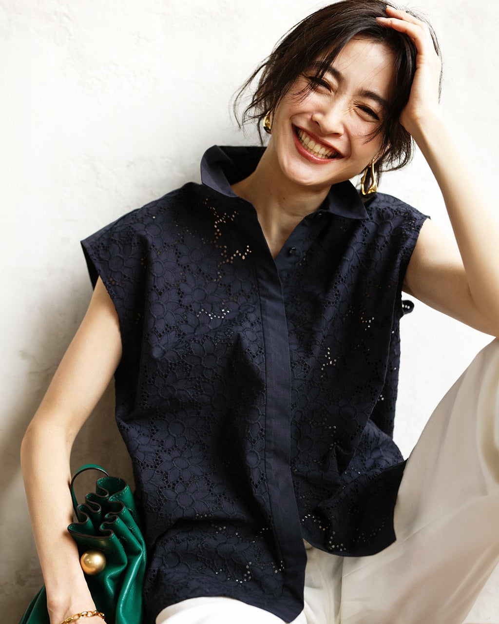 レディース シャツ・ブラウス（ネイビー）一覧/40代50代からの