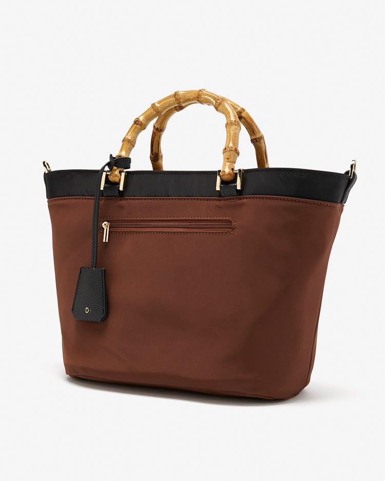バンブーハンドル・リバーシブルトートバッグ 詳細画像 ブラック 5