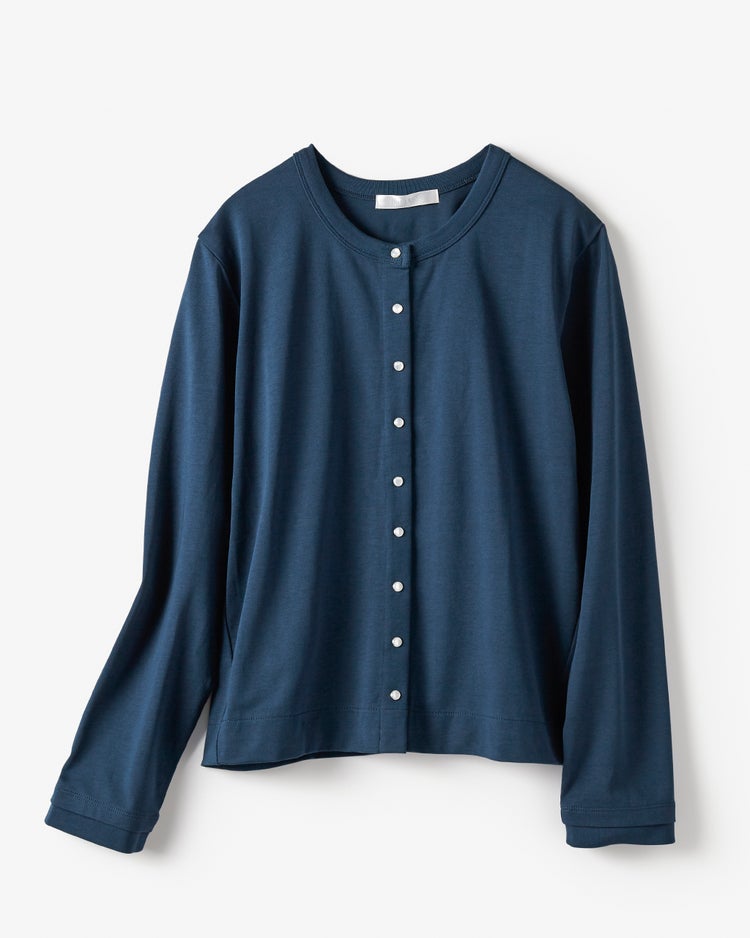 高密度シルコットン・スナップカーディガン 詳細画像 ダークピーコック 2