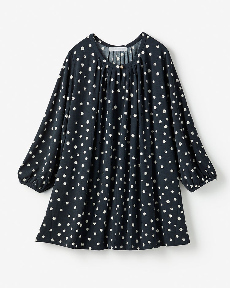 UVスラブ・パフ袖ギャザートップス 詳細画像 ミッドナイトパターン 2