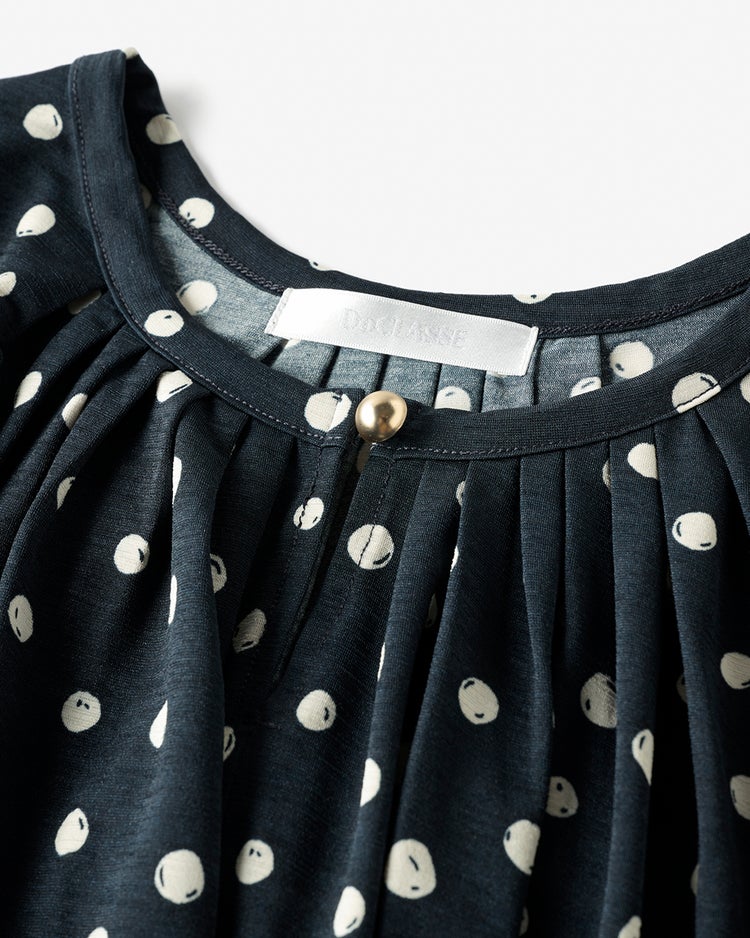 UVスラブ・パフ袖ギャザートップス 詳細画像 ミッドナイトパターン 3