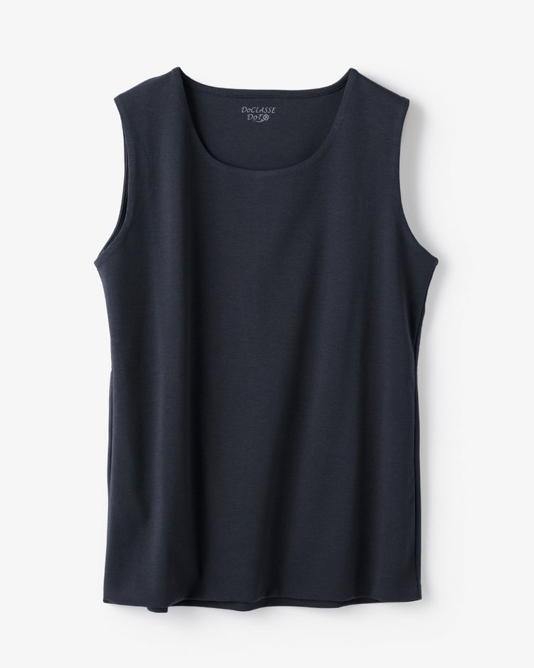 クルーネック／ノースリーブ・ドゥクラッセTシャツ 詳細画像 ミッドナイトブルー 2