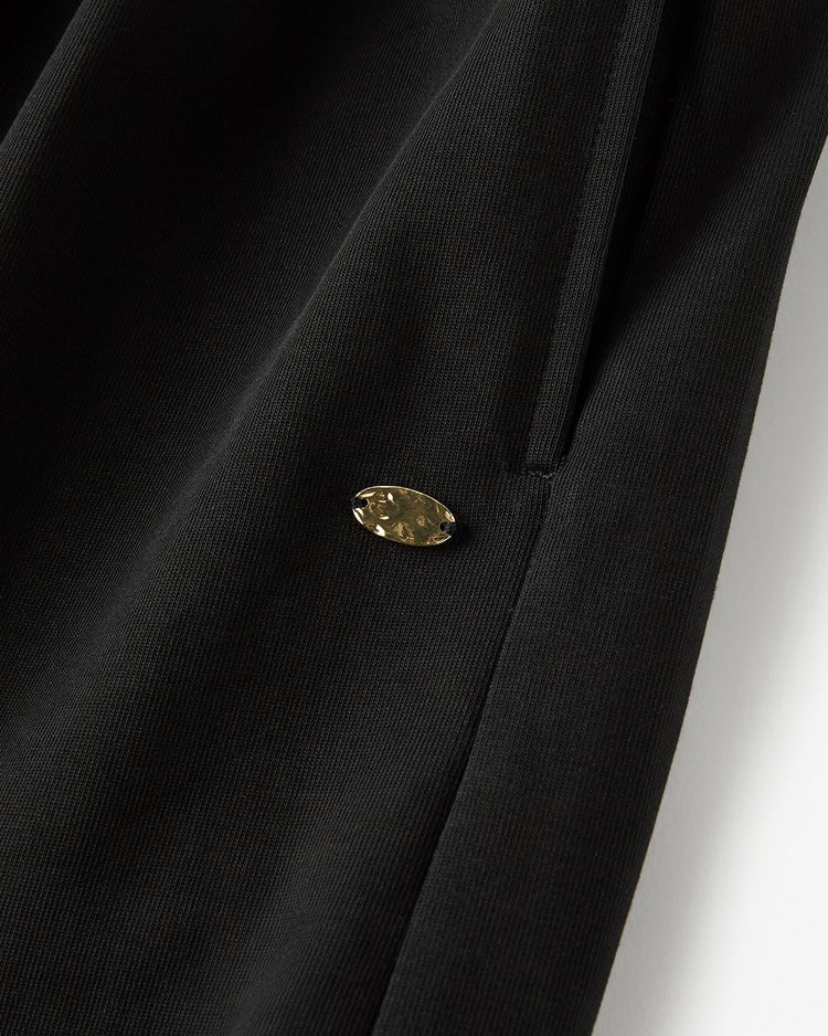 高密度シルコットン・ドロストスカート 詳細画像 ブラック 3