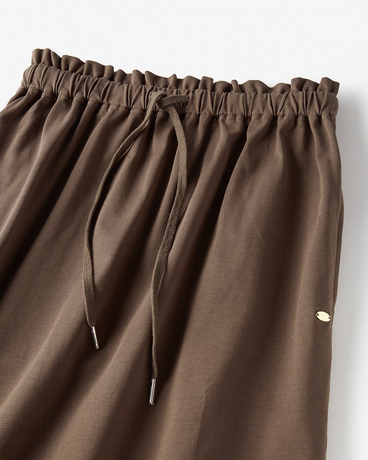高密度シルコットン・ドロストスカート 詳細画像 ダークモカ 3