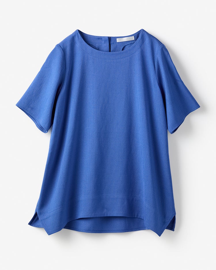 リネン混ストレッチ・Tブラウス 詳細画像 ロイヤルブルー 2