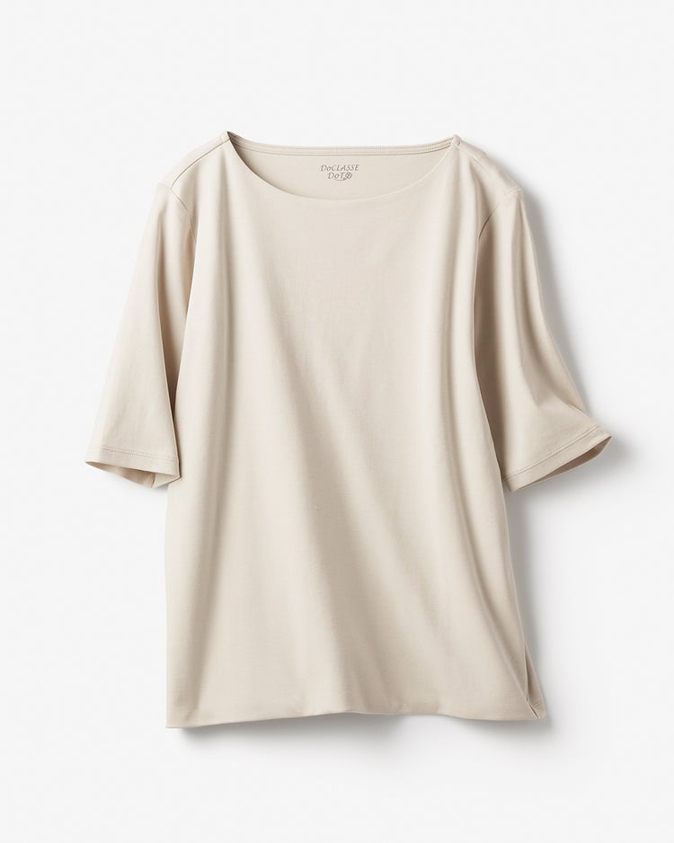 ボートネックN／５分袖・DoT 詳細画像 ライトグレー 2