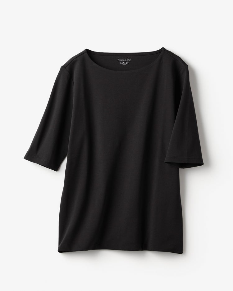 ボートネックN／５分袖・DoT 詳細画像 ブラック 2