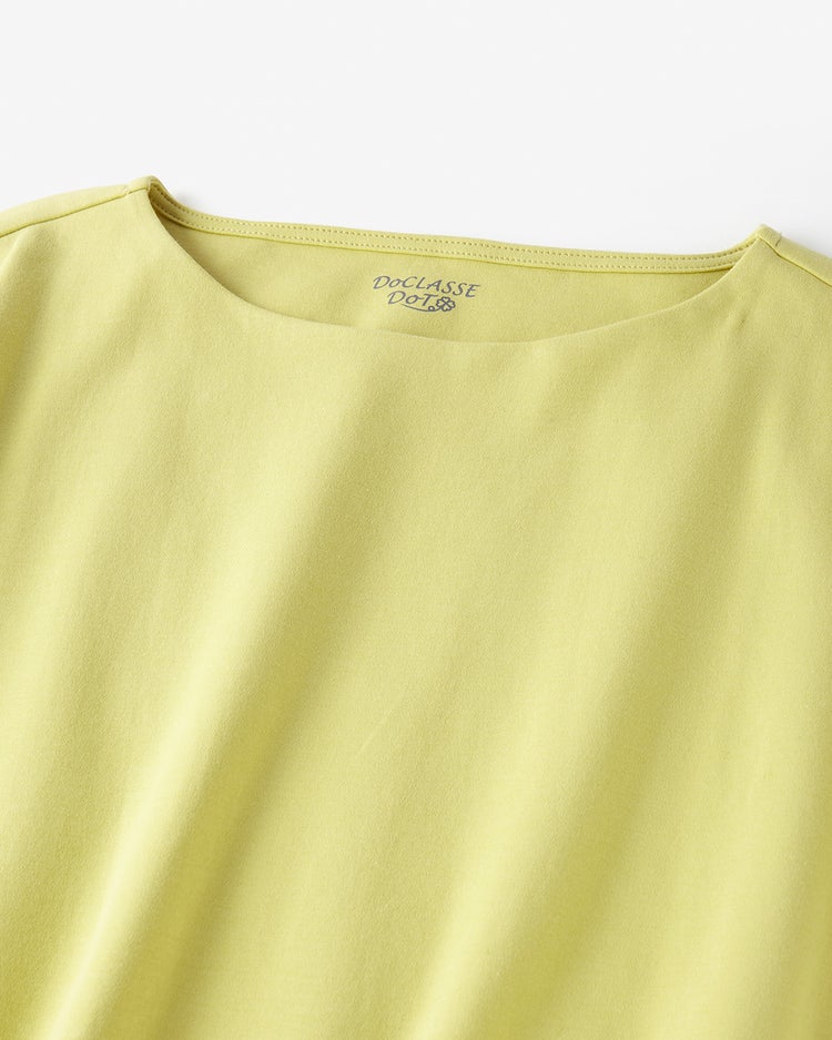 ボートネックN／５分袖・ドゥクラッセTシャツ 詳細画像 シトロングリーン 3