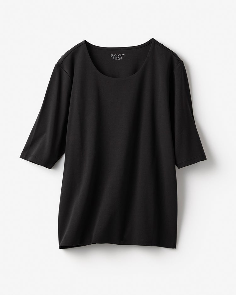 ジュエルネックN／5分袖・ドゥクラッセTシャツ 詳細画像 ブラック 5