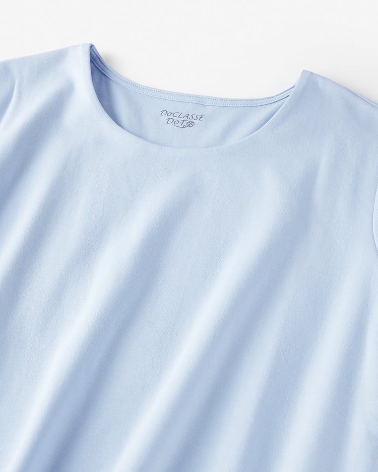 ジュエルネックN／5分袖・ドゥクラッセTシャツ 詳細画像 ペールブルー 3