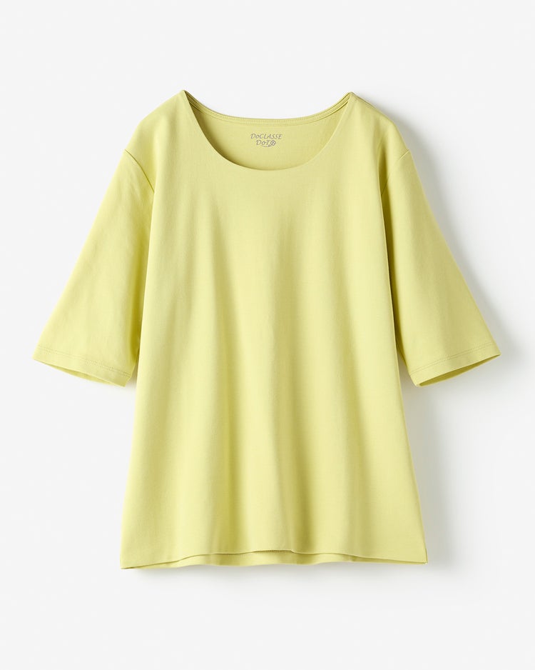 ジュエルネックN／5分袖・ドゥクラッセTシャツ 詳細画像 シトロングリーン 2