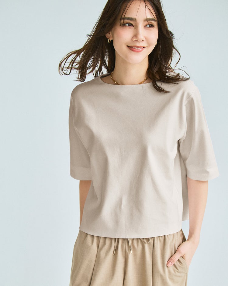 ワイドフォルム／5分袖・DoT 詳細画像 ライトグレー 1