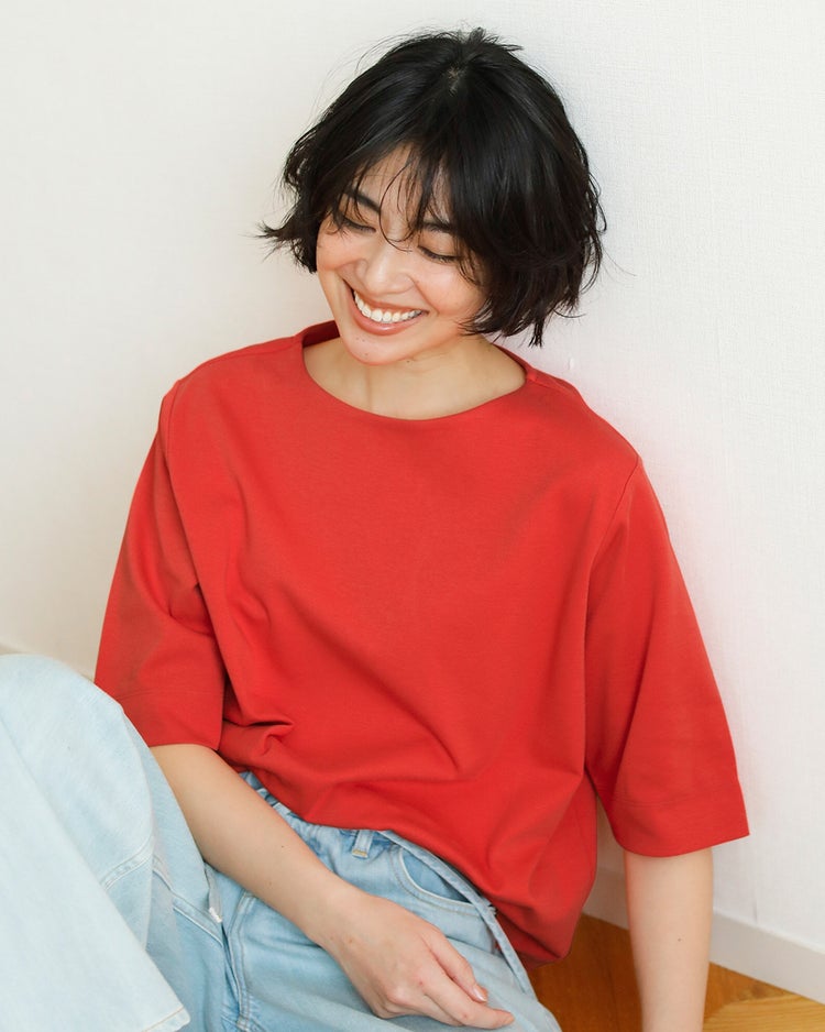 ワイドフォルム／5分袖・DoT 詳細画像 スカーレット 1