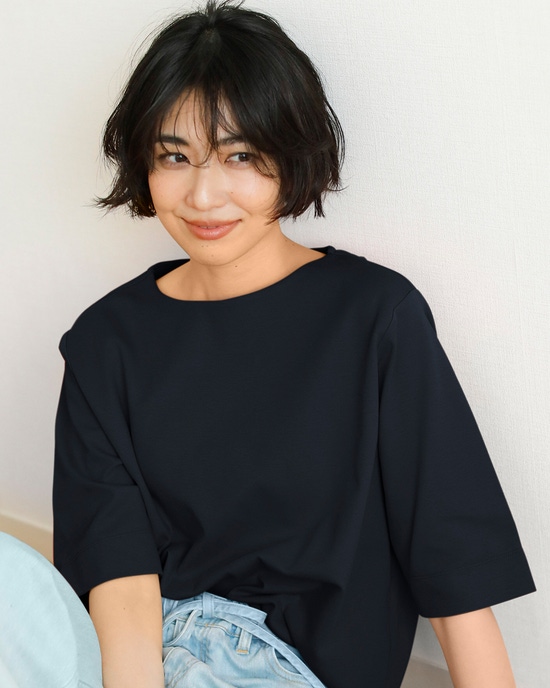 ワイドフォルム／5分袖・ドゥクラッセTシャツ