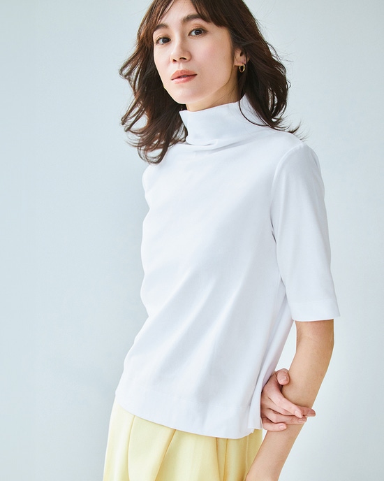 ファネルネック／５分袖・DoT