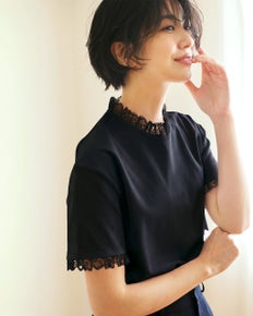 レースネック＆スリーブ／半袖・ドゥクラッセTシャツ