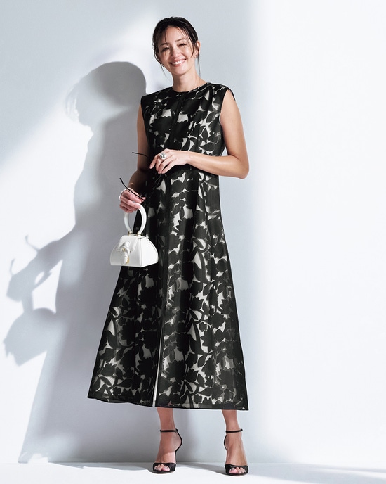 シアーオパール・スリットワンピース