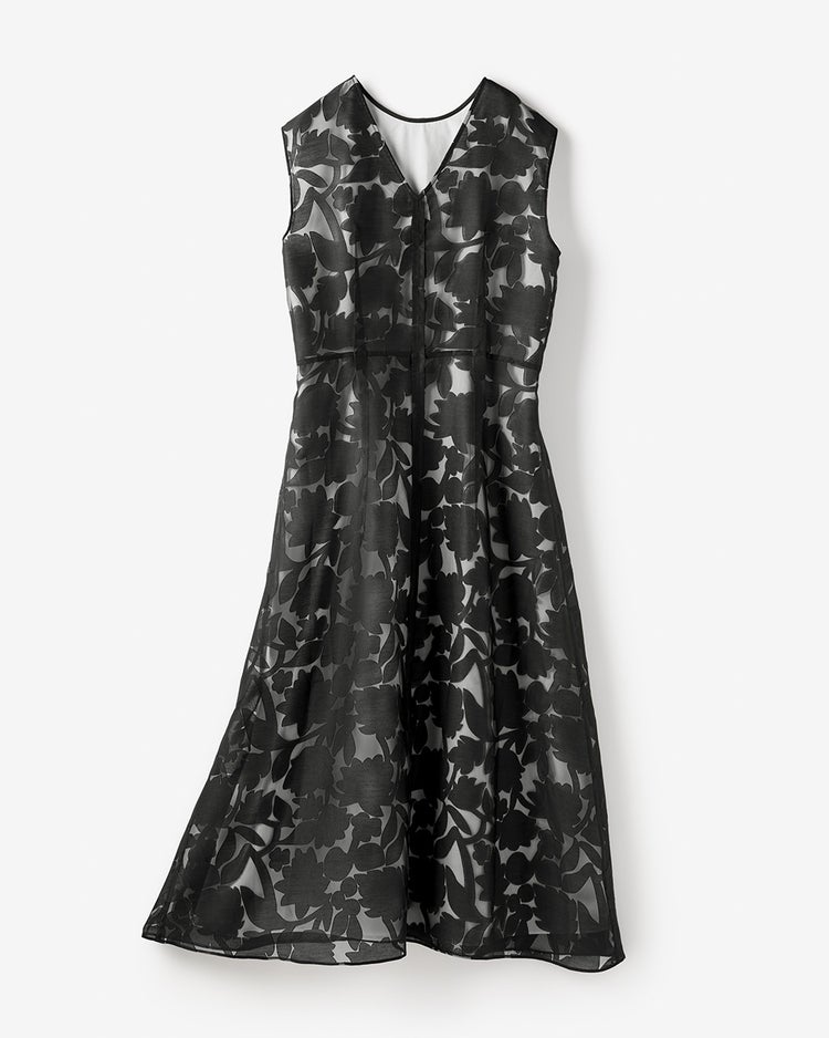 シアーオパール・スリットワンピース 詳細画像 ブラック 2