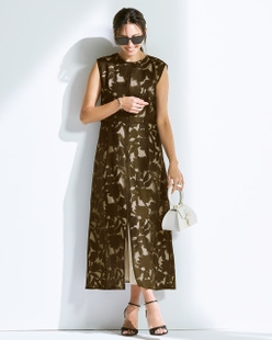 シアーオパール・スリットワンピース