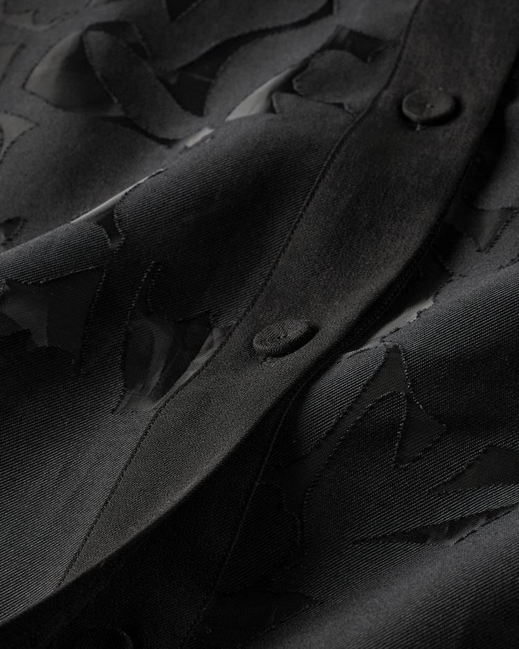 シアーオパール・半袖ブラウス 詳細画像 ブラック 3