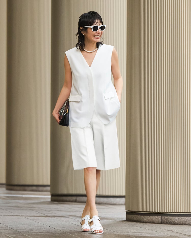 ドライタッチツイル・ハーフパンツ 詳細画像 オフホワイト 1