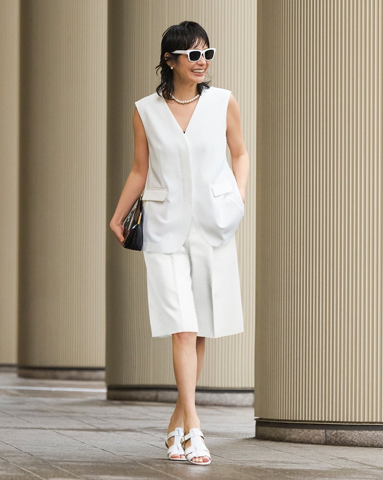 ドライタッチツイル・ボタンジレ 詳細画像 オフホワイト 2