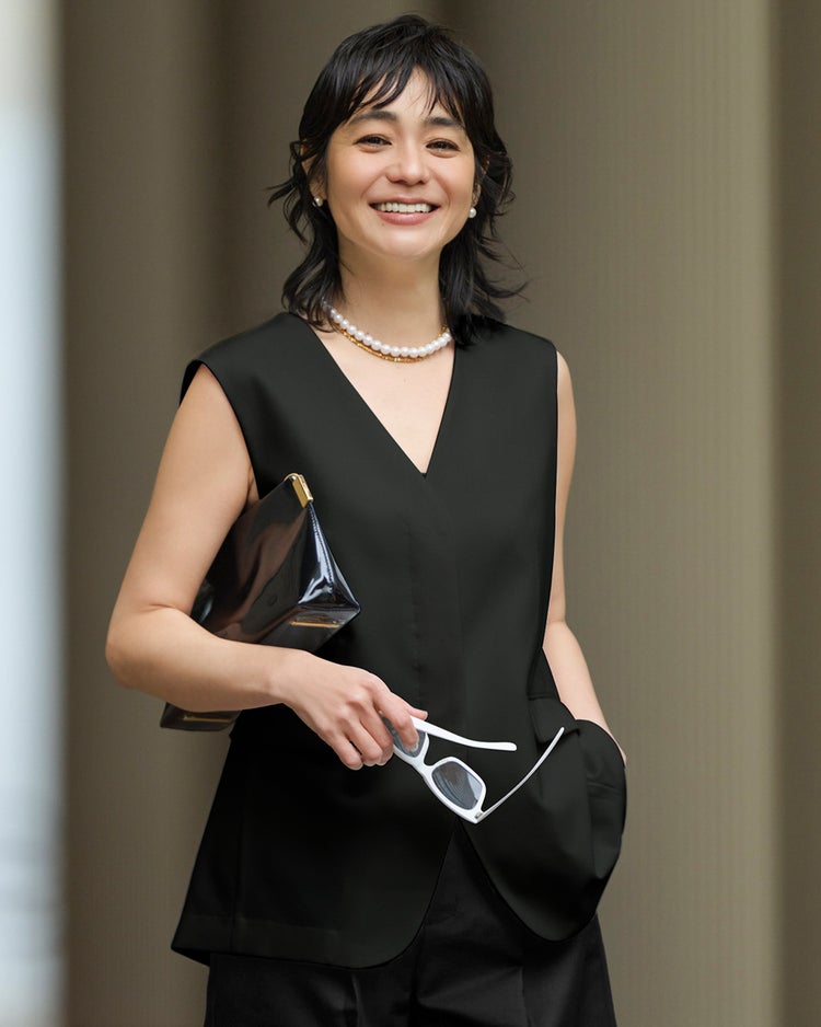 ドライタッチツイル・ボタンジレ 詳細画像 ブラック 1