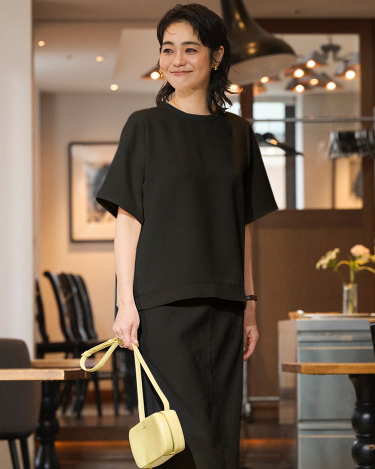 リネンライク・フォルムブラウス 詳細画像 ブラック 1