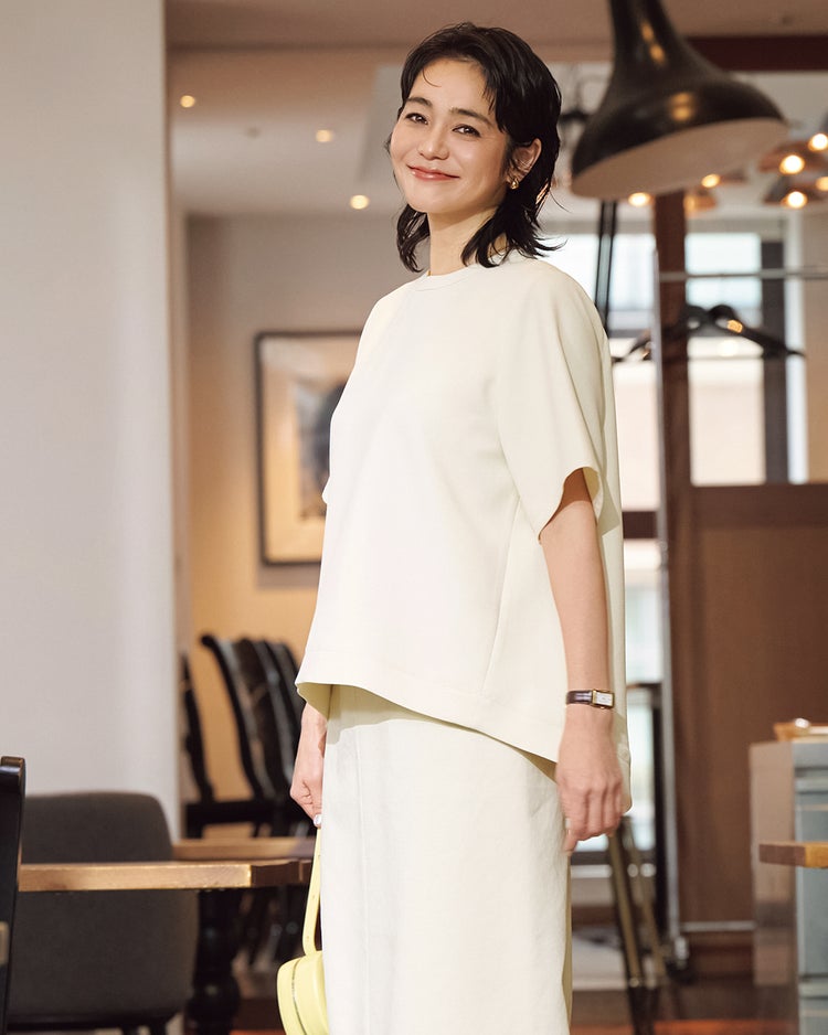 リネンライク・フォルムブラウス 詳細画像 アイボリー 1