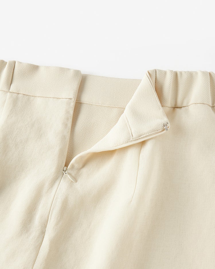 リネンライク・シアーヘムスカート 詳細画像 アイボリー 3