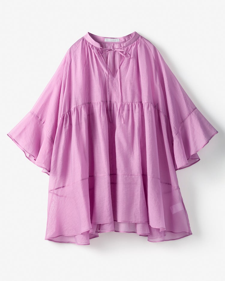 ニュアンスシアー・フレアスリーブブラウス 詳細画像 パープルピンク 2