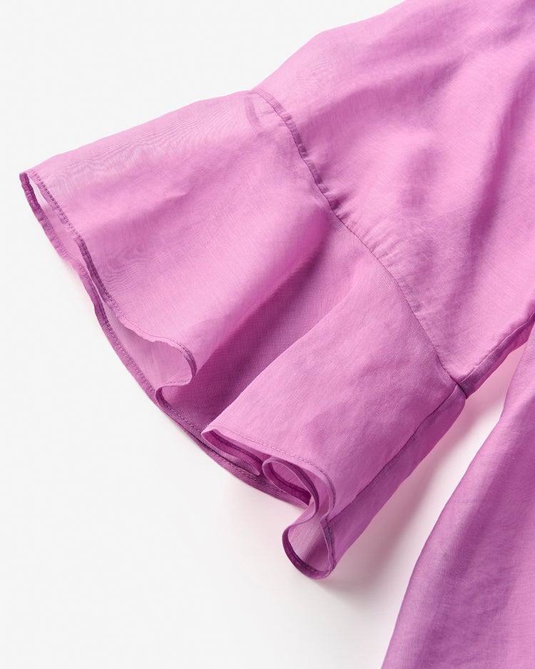 ニュアンスシアー・フレアスリーブブラウス 詳細画像 パープルピンク 4