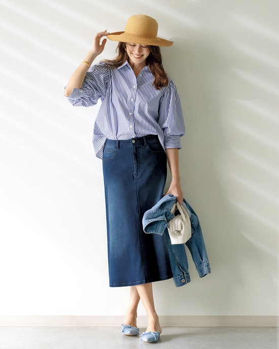 エアフレックスデニム・スカート／73cm