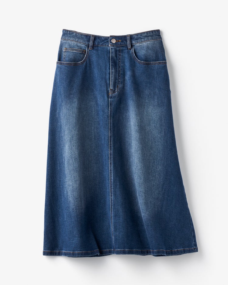 エアフレックスデニム・スカート／73cm 詳細画像 インディゴ 2