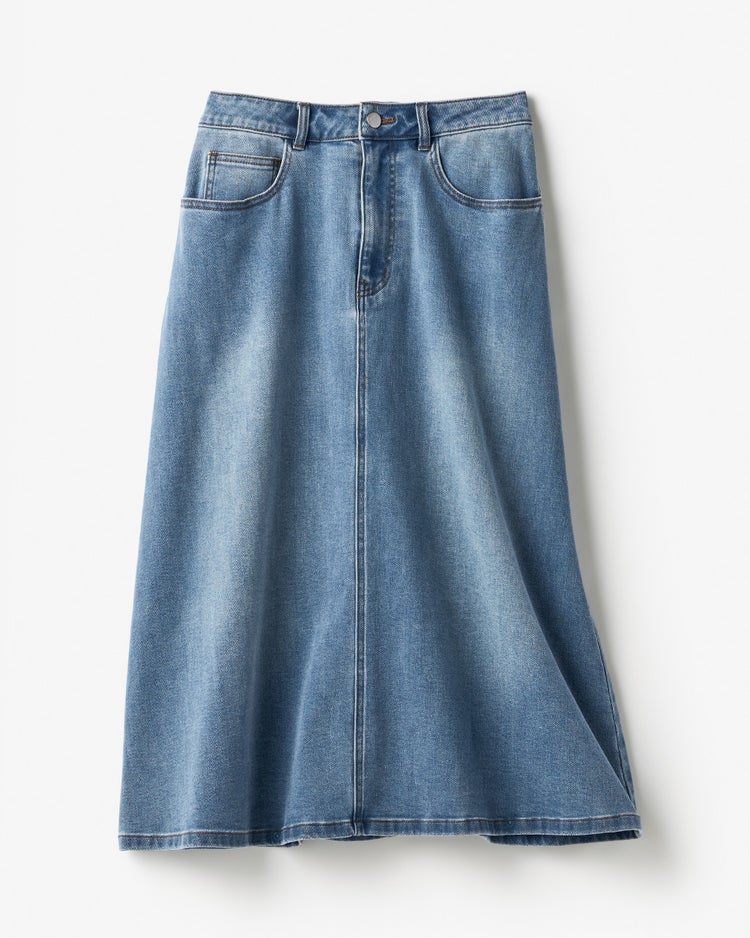 エアフレックスデニム・スカート／73cm 詳細画像 ライトインディゴ 2
