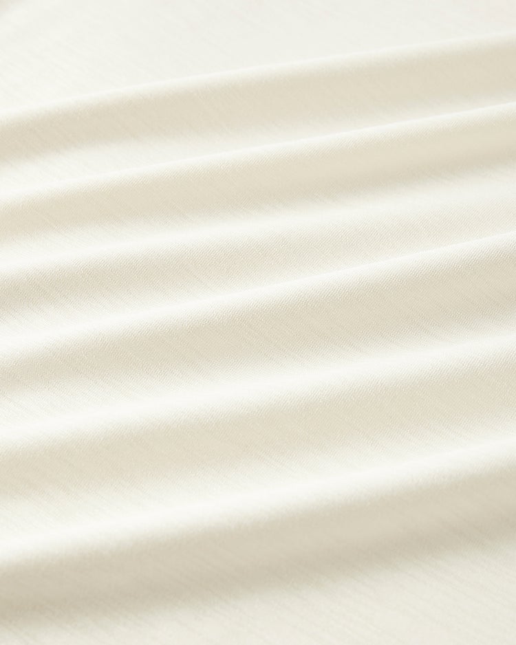 UVスラブ・フレアハイネック／5分袖 詳細画像 オフホワイト 3