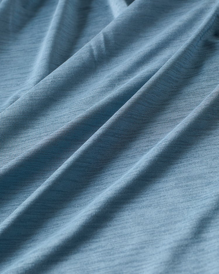 UVスラブ・フレアハイネック／5分袖 詳細画像 ブルーグレー 3