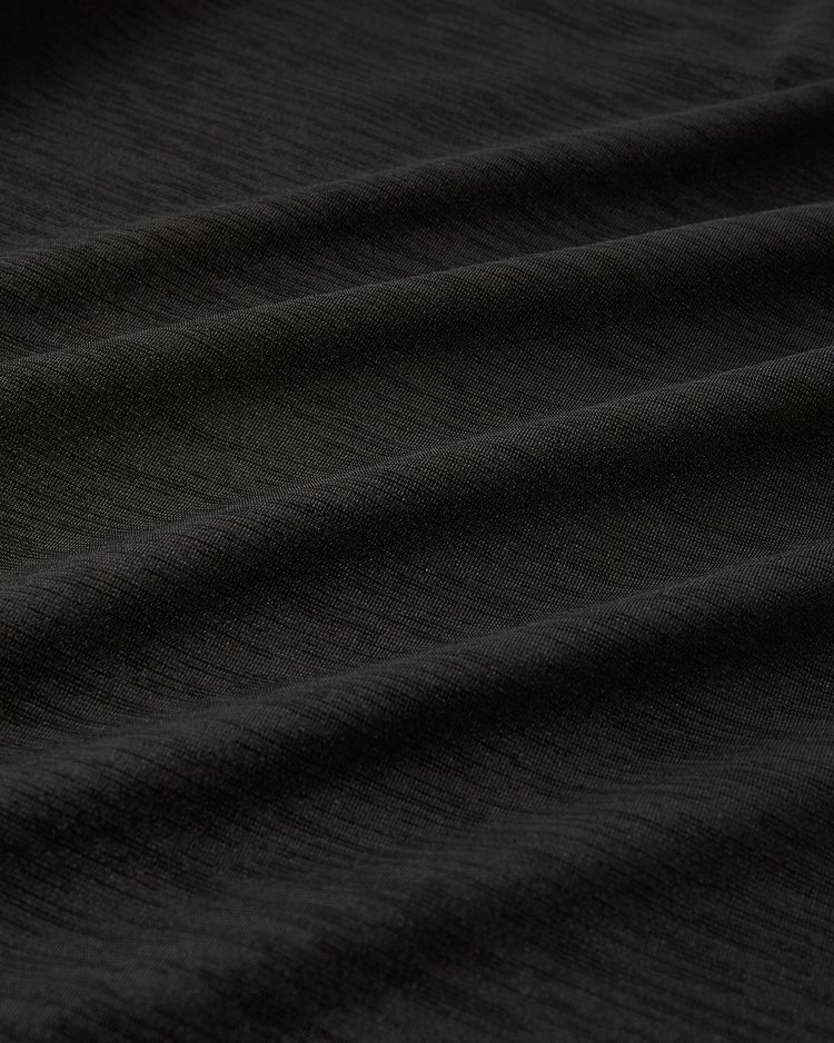 UVスラブ・フレアハイネック／5分袖 詳細画像 ブラック 3