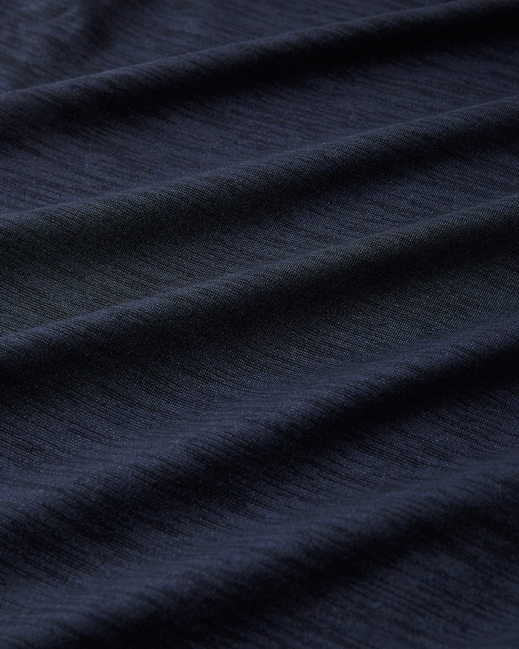 UVスラブ・フレアハイネック／5分袖 詳細画像 ネイビー 3