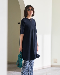 UVスラブ・フレアチュニック／5分袖