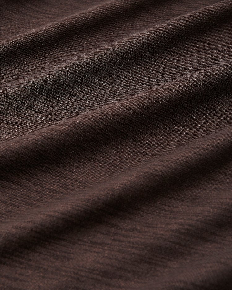 UVスラブ・フレアチュニック／5分袖 詳細画像 ダークブラウン 3