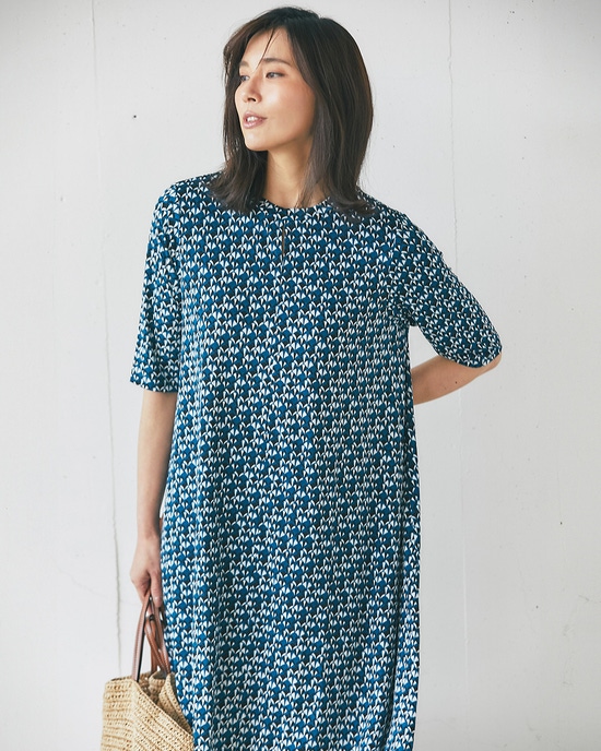 UVスラブ・フレアチュニック／5分袖