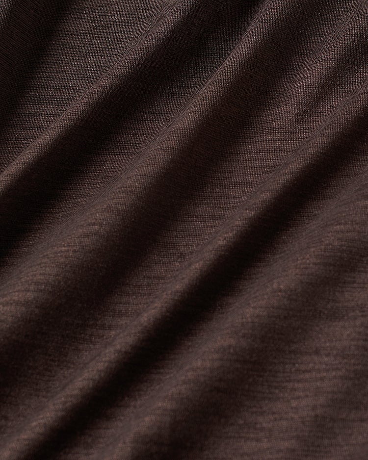 UVスラブ・ギャザーネックワンピース／普通丈 詳細画像 ダークブラウン 2