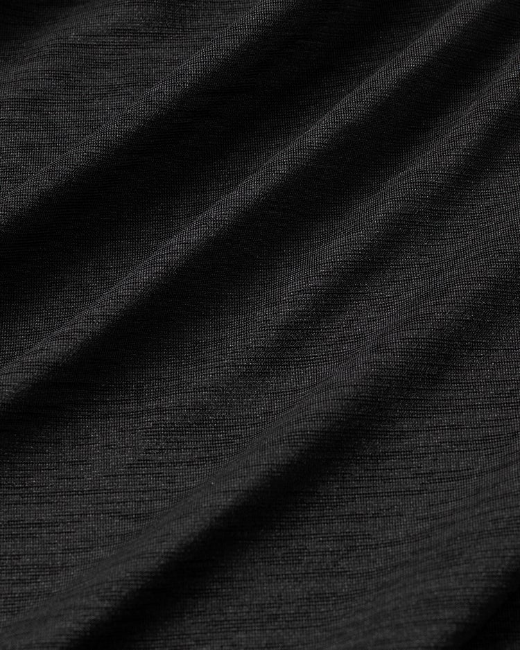 UVスラブ・ギャザーネックワンピース／長め丈 詳細画像 ブラック 2