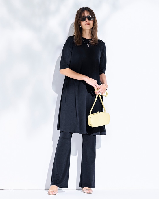 UVスラブ・セミフレアパンツ/66cm