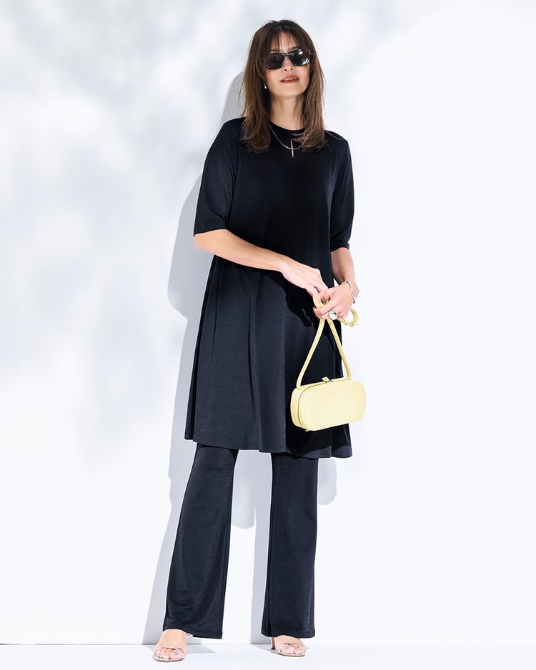 UVスラブ・セミフレアパンツ／70cm 詳細画像 ネイビー 1